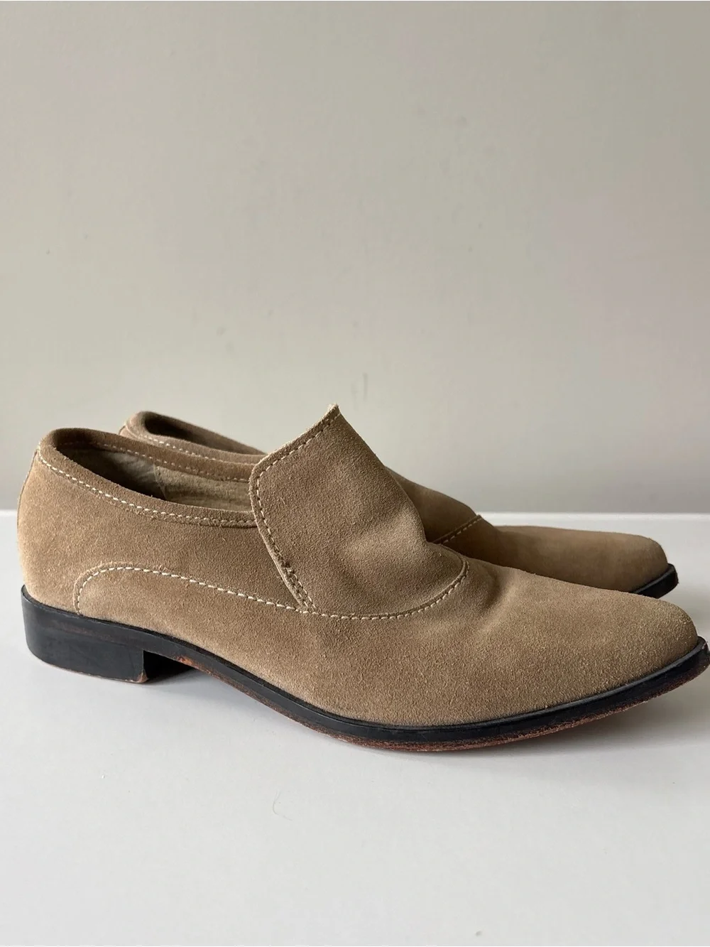 FREE PEOPLE Brady Leather Suede Loafers Handcrafted Slip On Size 38